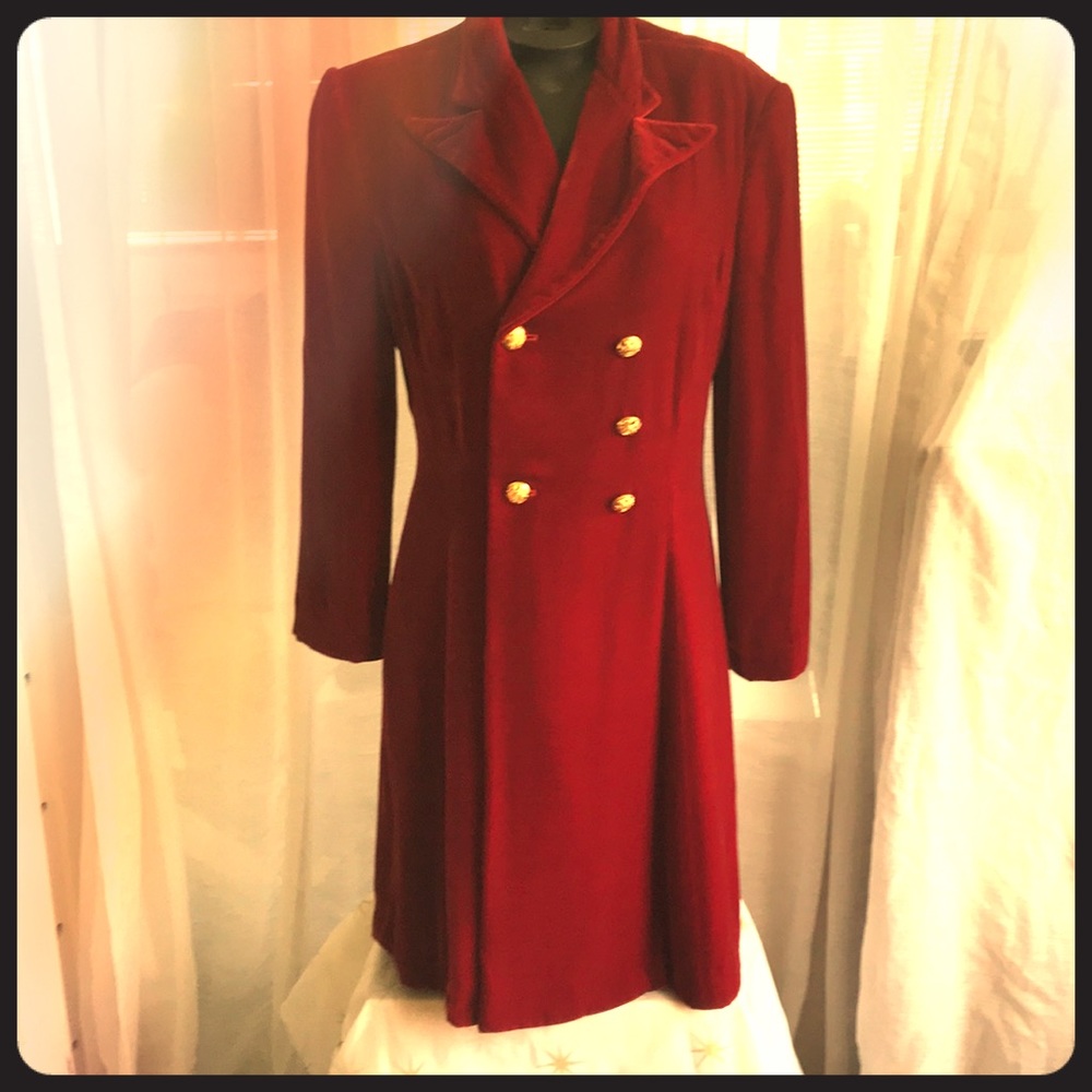 Vintage, red velvet, Ralph Lauren jacket